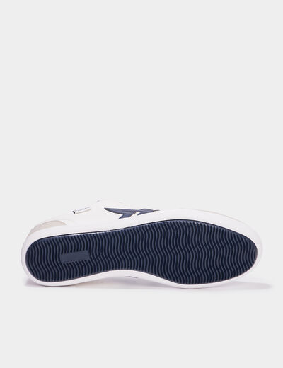 Tennis basses à lacets blanc homme