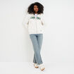 Sweat &agrave; capuche doublure effet sherpa blanc femme