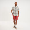 Bermuda short chino straight stretch rose framboise homme