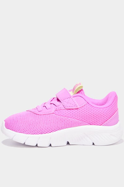 Baskets running scratchs Puma Flexfocus rose framboise fille