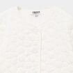 Gilet matelass&eacute; boutonn&eacute; coton ivoire fille