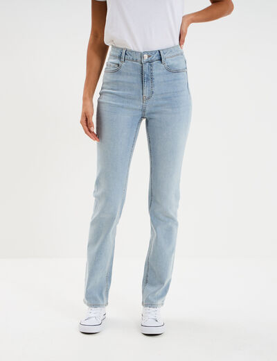 Jeans regular 5 poches coton denim double stone femme