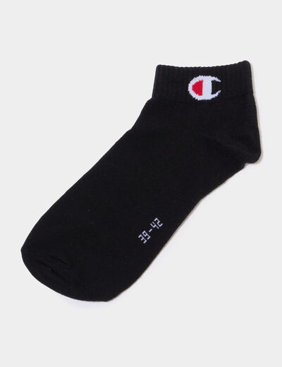 Lot 3 paires socquettes Champion noir homme