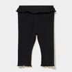 Legging c&ocirc;tel&eacute; &agrave; volants noir b&eacute;b&eacute; fille