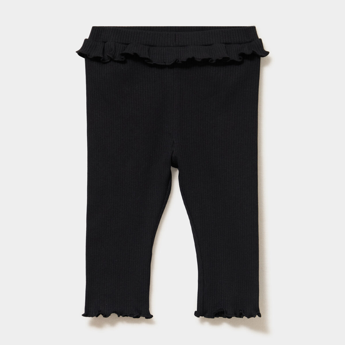 Legging c&ocirc;tel&eacute; &agrave; volants noir b&eacute;b&eacute; fille