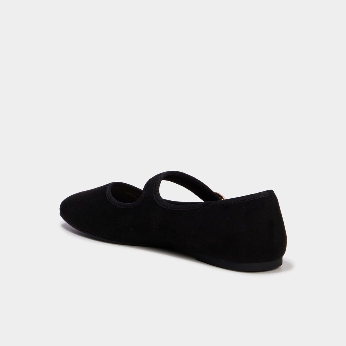 Ballerine femme su&eacute;dine &agrave; bride noir femme