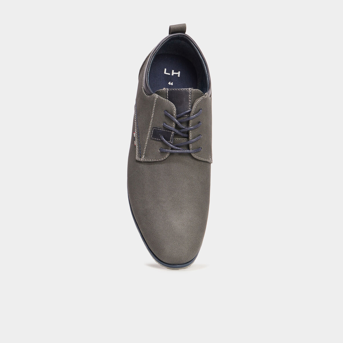 Derbies texturées à lacets gris homme