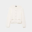 Gilet manches longues coton blanc femme