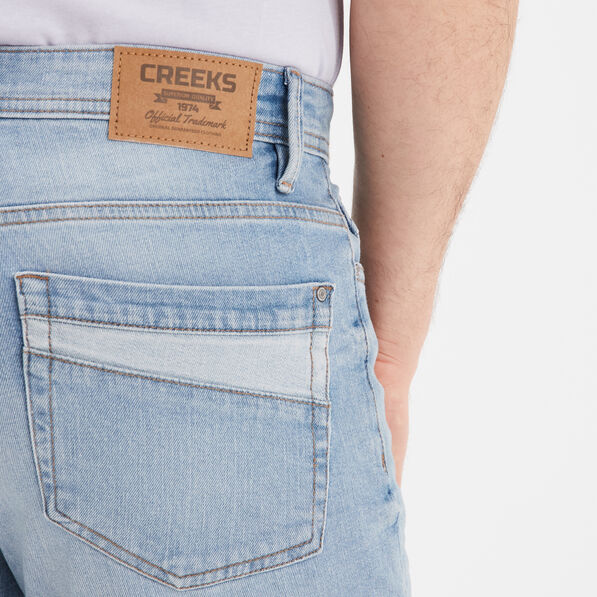 bermuda regular en jean denim triple stone homme Bermuda regular en jean denim triple stone homme