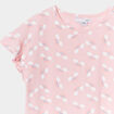 Chemise de nuit manches courtes coton rose fille