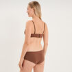 Soutien-gorge bandeau microfibre marron femme