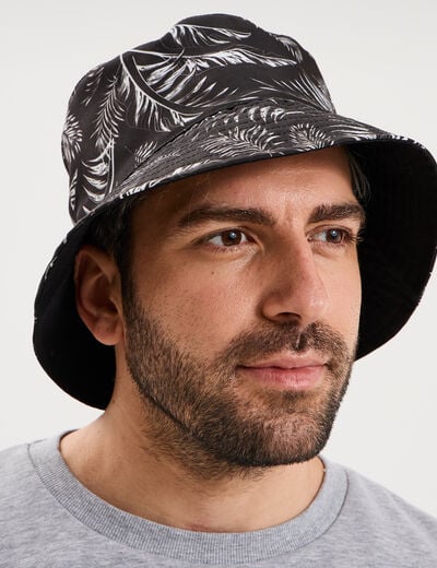 Bob avec bord large noir homme