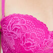 Soutien-gorge balconnet padd&eacute; rose fushia femme