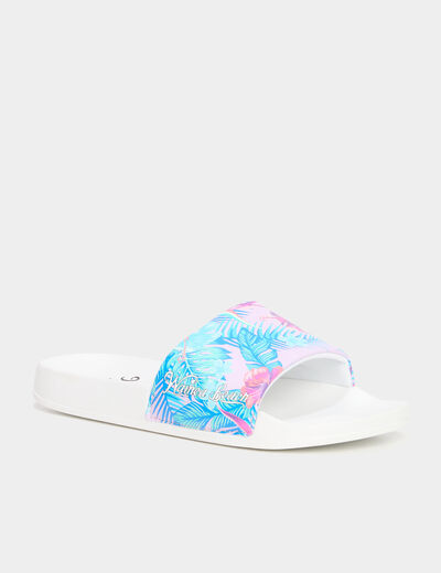Mules de plage multicolore femme