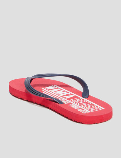 Tongs rouge homme