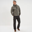 Blouson d&eacute;perlant fourr&eacute; &agrave; capuche gris homme