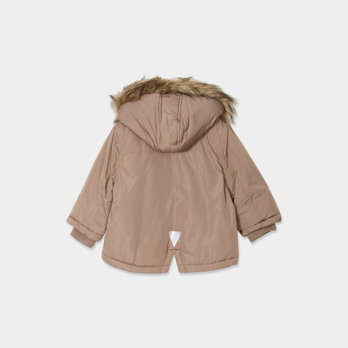 Parka doublée effet sherpa à capuche taupe bébé garçon La Halle