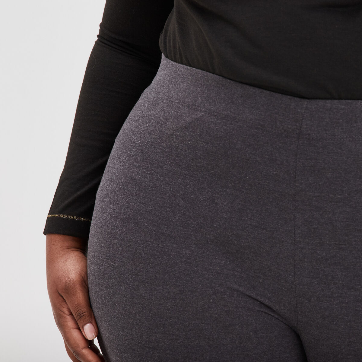 Legging gris foncé femme grande taille