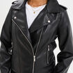 Veste biker simili cuir noir femme