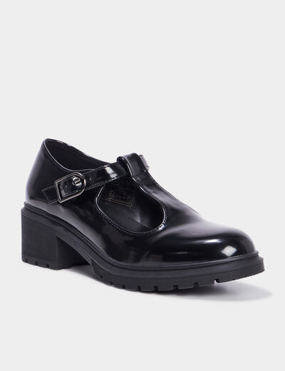 Mocassins vernis à talons Liberto noir femme