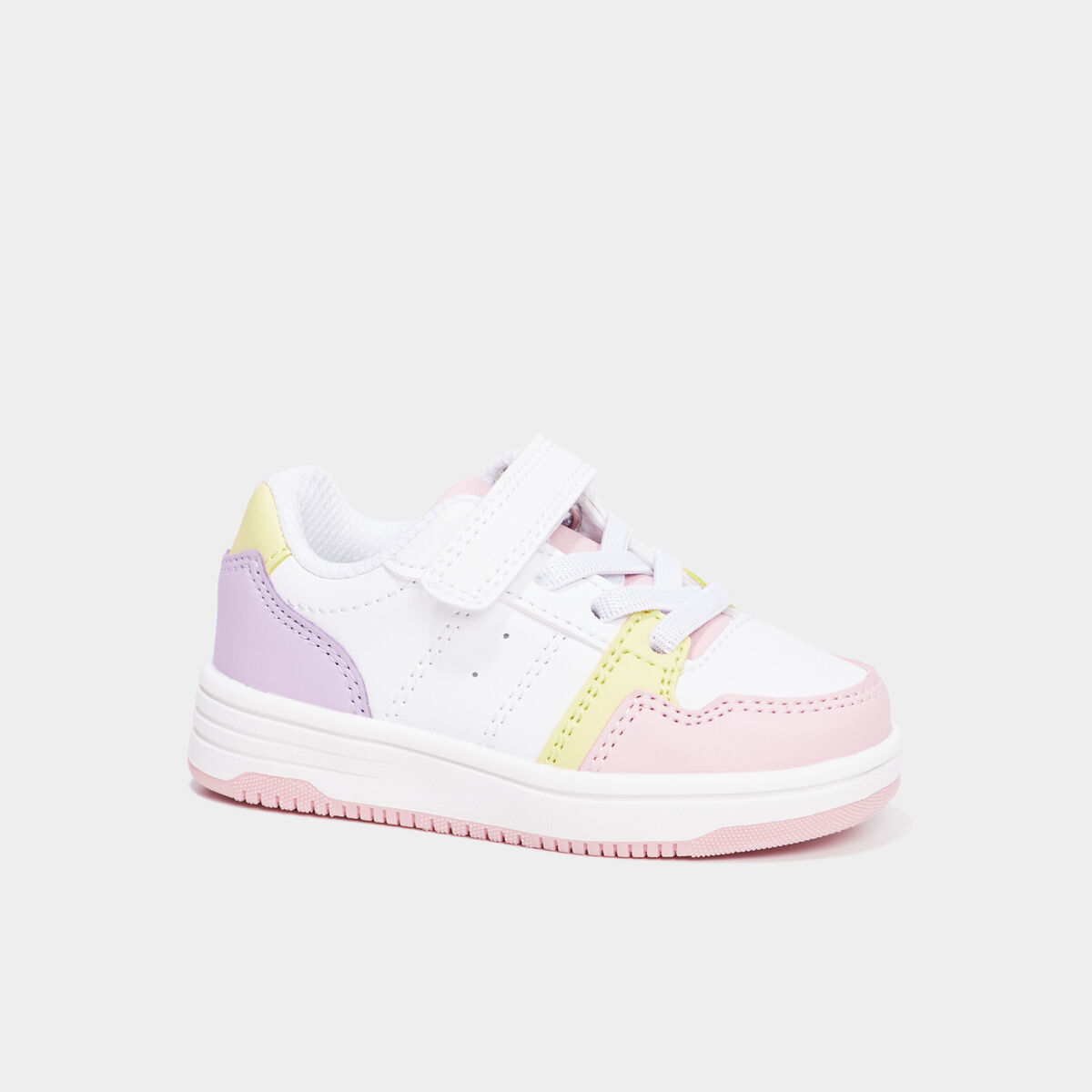 Tennis basses &agrave; scratchs multicolore b&eacute;b&eacute; fille