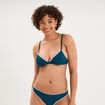 Haut de maillot de bain triangle bleu p&eacute;trole femme