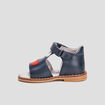 Sandales en cuir bleu marine bébé fille