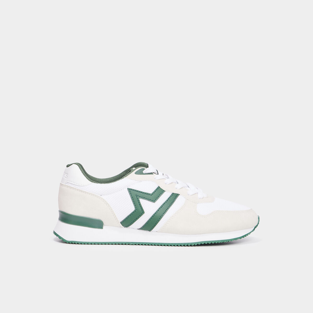 Chaussures running à lacets blanc homme