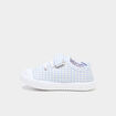 Tennis basses toile semelle souple bleu ciel b&eacute;b&eacute; fille