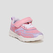 Baskets running à lacets rose bébé fille