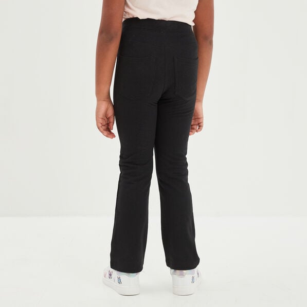 pantalon flare en molleton noir fille Pantalon flare en molleton noir fille
