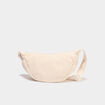 Sac banane effet velours c&ocirc;tel&eacute; ivoire femme