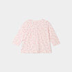 T-shirt ample manches longues coton rose clair bébé fille