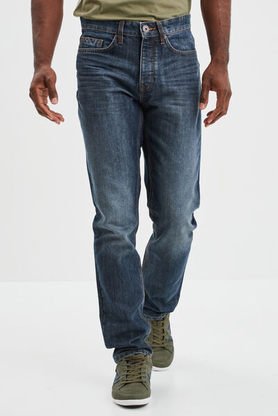 Jeans straight 5 poches Creeks denim dirty homme