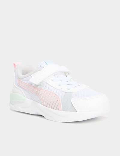 Baskets running à scratchs Puma vert pastel fille