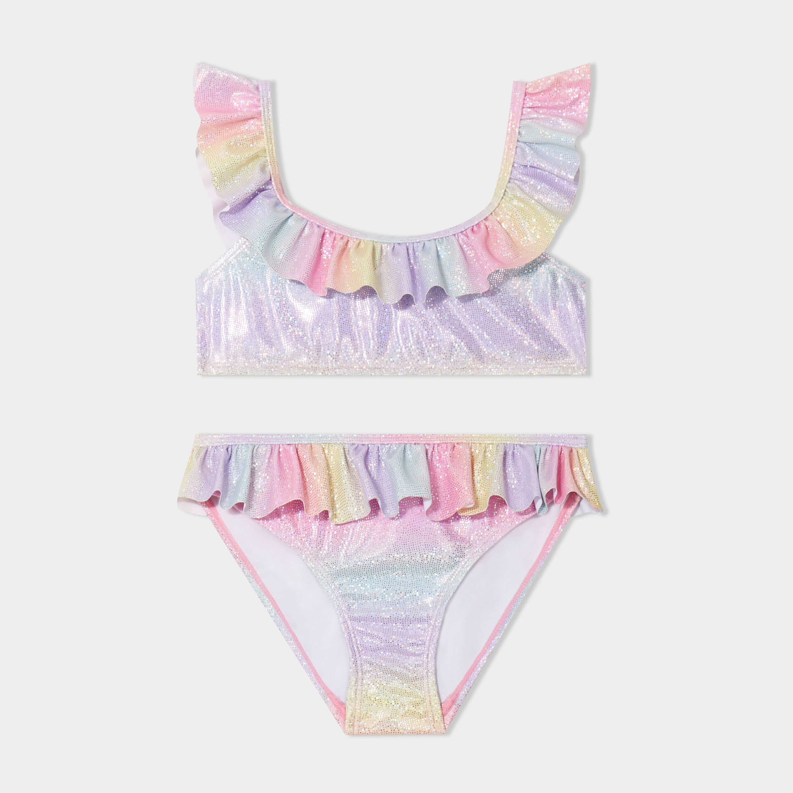 Maillot de bain 2 pièces rose fille WAMEA BEACH