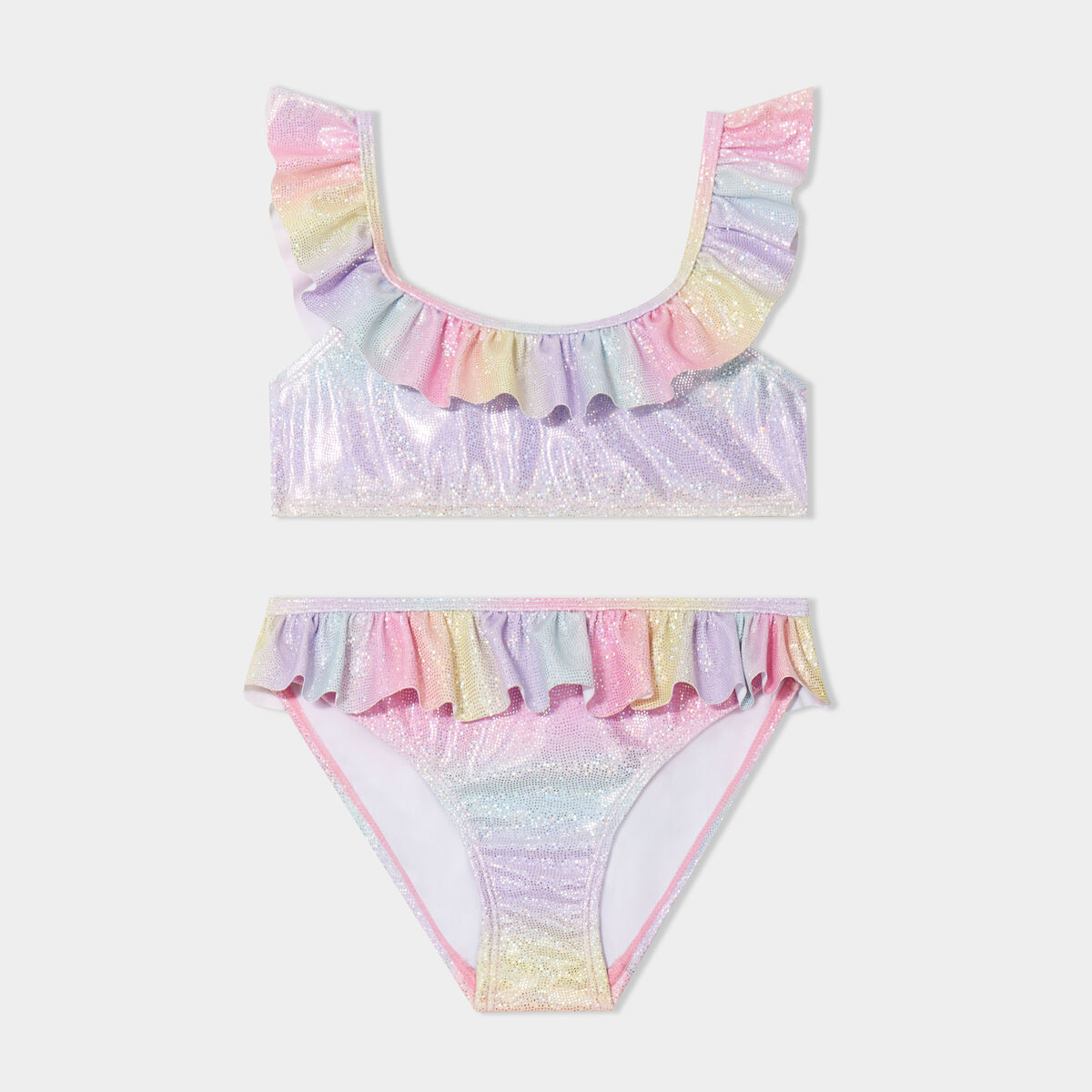 Cokbyavla Maillot De Bain 3 Pièces Fille 6-12 Ans - Jupe Mignonne Hawaïen Stitch - Bikini Ado 8-16 Ans