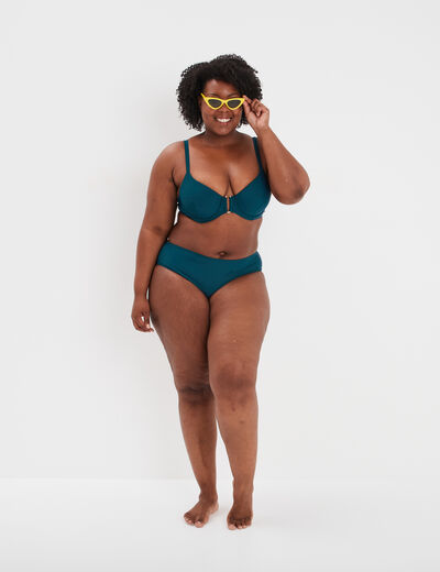 Bas de maillot de bain bleu canard femme grande taille