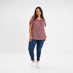 T-shirt col bardot manches noeuds bordeaux femme grande taille
