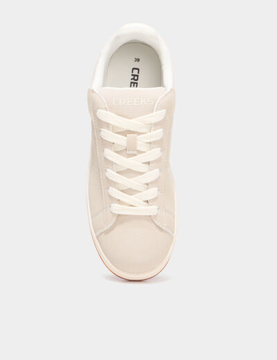 Tennis basses &agrave; lacets sable femme