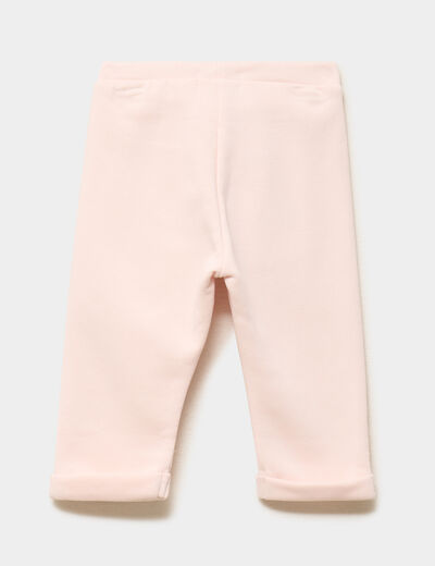 Pantalon de jogging avec pinces rose clair b&eacute;b&eacute; fille