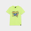 T-shirt manches courtes coton Among Us vert fluo garçon