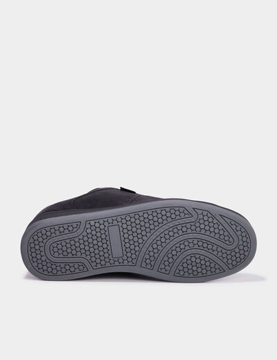 Tennis à lacets bout rond noir homme