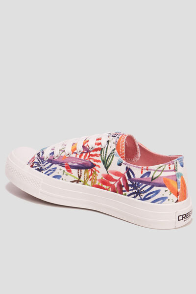 Tennis en toile à lacets Creeks multicolore femme