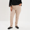 Pantalon straight taille haute Modavista sable femme grande taille