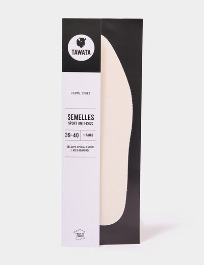 Semelles sport anti-choc Tawata blanc mixte