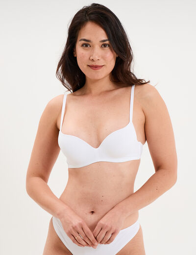 Soutien-gorge push-up microfibre blanc femme