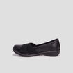 Ballerines compensées en cuir noir femme