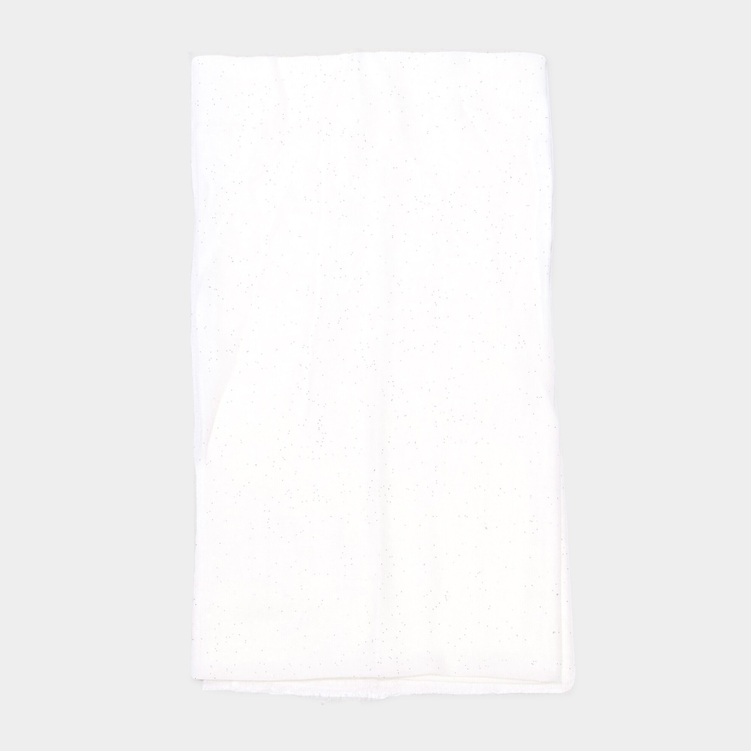 Foulard bords à franges fines ecru femme LH