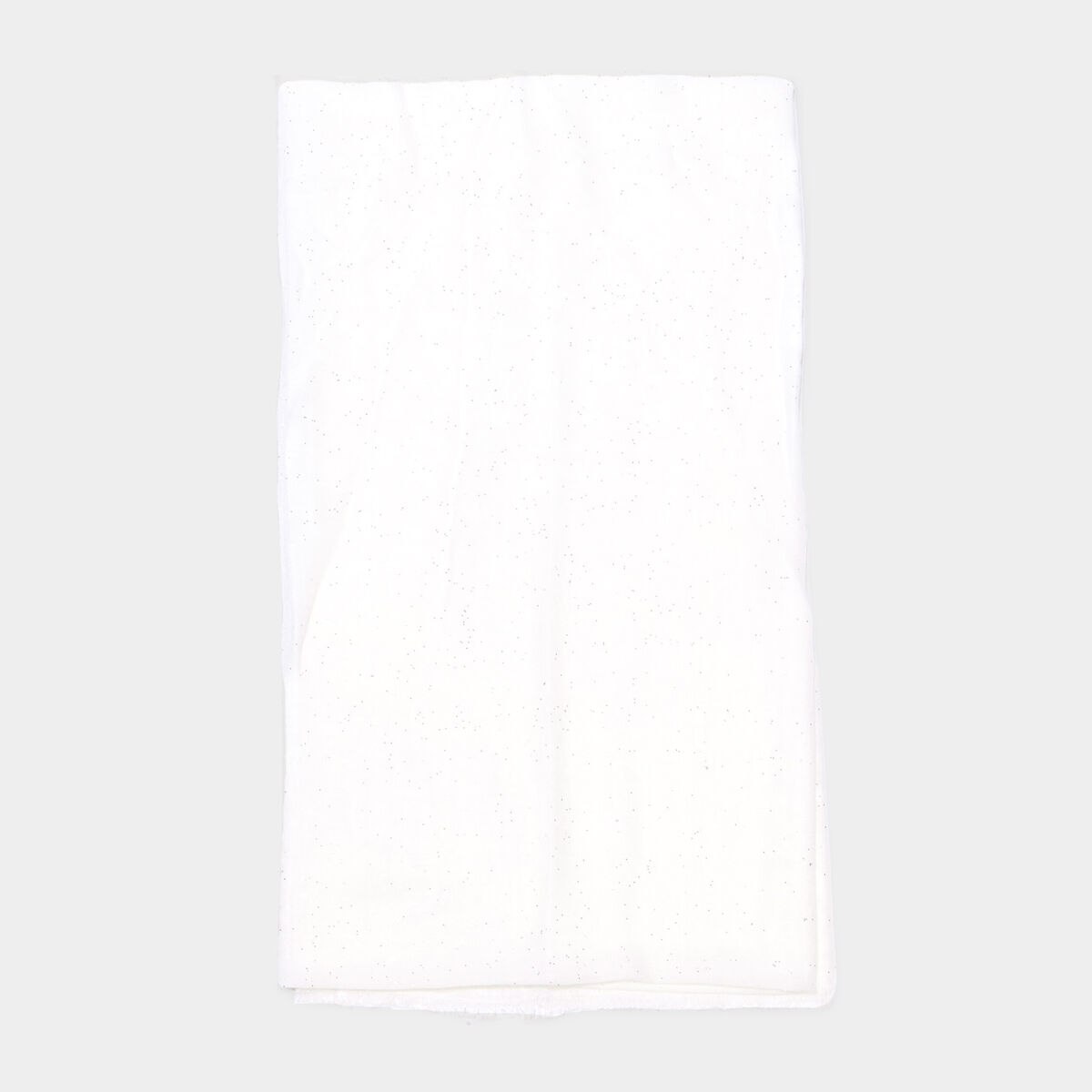 Foulard bords &agrave; franges fines ecru femme